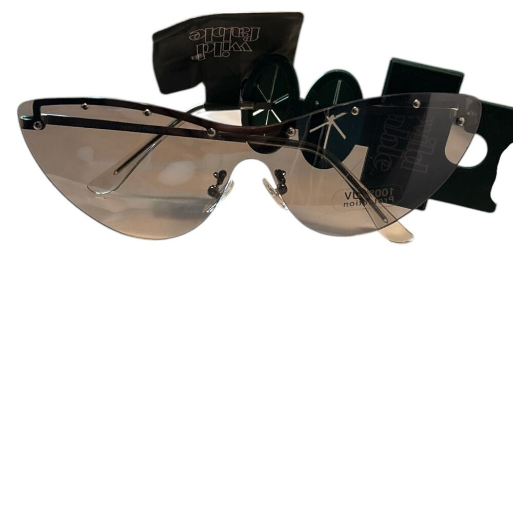 Wild Fable Rimless Shield Sunglasses Silver Futuristic Y2K Shades